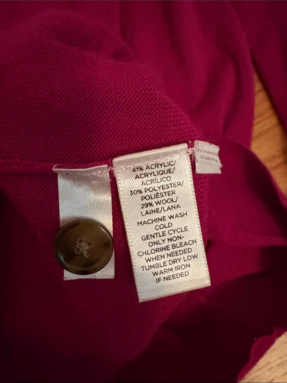 LOFT Women's Magenta, gray and Lavender Button-Front Cardigans - all three - Picture 5 of 11